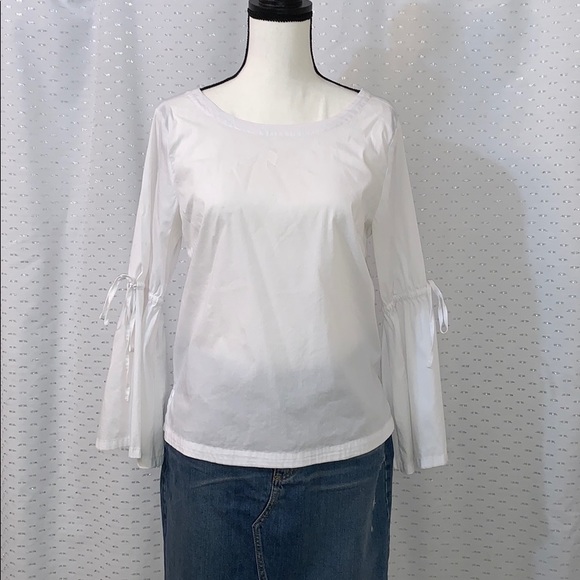 LOFT Tops - LOFT-Tied Bell Sleeve Top EUC